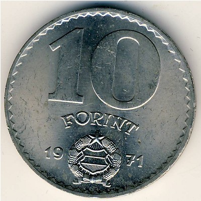 Hungary, 10 forint, 1971–1982
