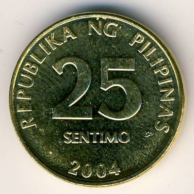 Philippines, 25 centimos, 2004–2017