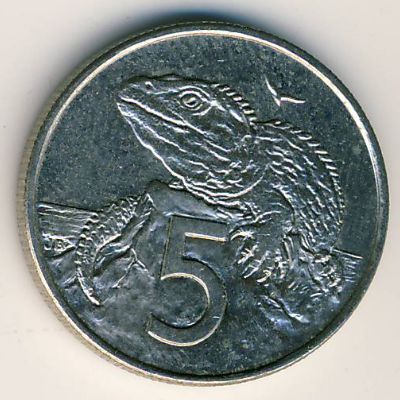 Новая Зеландия, 5 центов (1999–2006 г.)