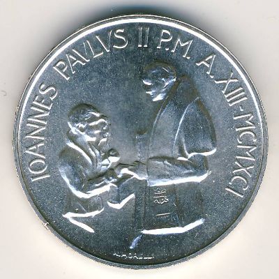 Vatican City, 1000 lire, 1991