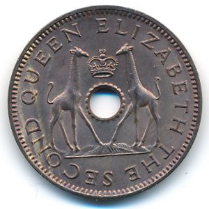 Rhodesia and Nyasaland, 1/2 penny, 1955–1964