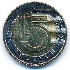 Польша, 5 злотых (1994–2017 г.)