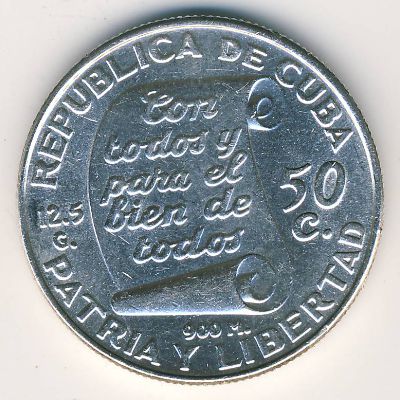 Cuba, 50 centavos, 1953