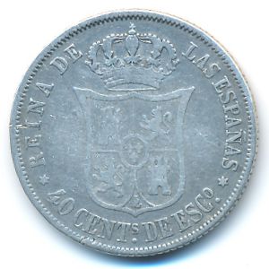 Португалия, 40 сентаво (1866 г.)