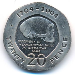 Великобритания, 20 пенсов (2004 г.)