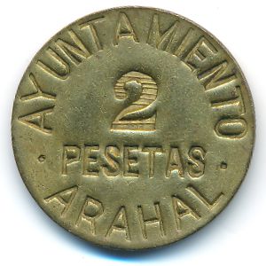 Arahal, 2 pesetas, 1936