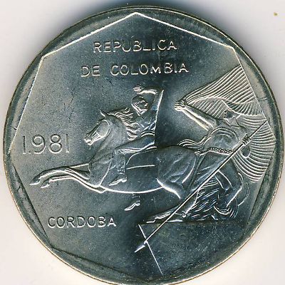 Colombia, 10 pesos, 1981–1989