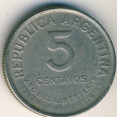 Argentina, 5 centavos, 1950
