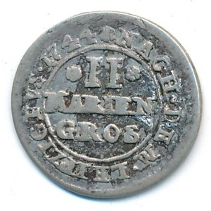 Лейпциг., 2 мариенгроша (1744 г.)