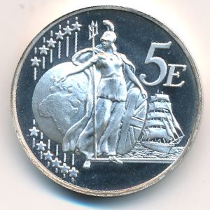 Великобритания., 5 евро (2002 г.)