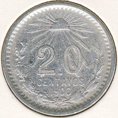 Mexico, 20 centavos, 1905–1914