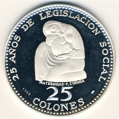 Costa Rica, 25 colones, 1970