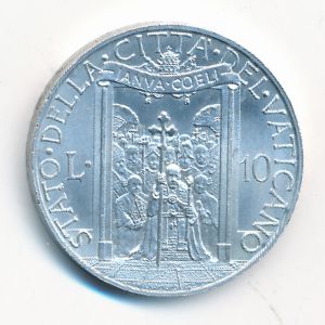 Ватикан, 10 лир (1950 г.)