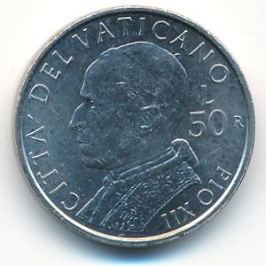 Ватикан, 50 лир (2001 г.)
