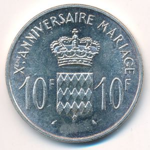 Monaco, 10 франков, 