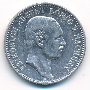 Саксония, 2 марки (1907 г.)