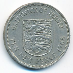 Jersey, 10 пенсов, 