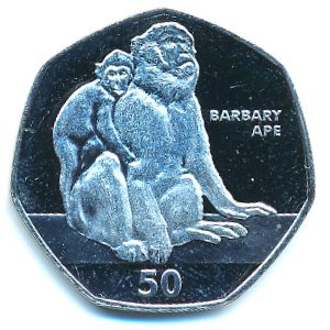 Гибралтар, 50 пенсов (2018 г.)