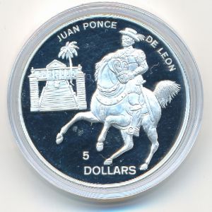 Bahamas, 5 долларов, 