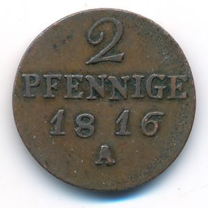 Brandenburg, 2 пфеннига, 