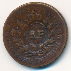 Гваделупа, 3 соля 9 денье (1767 г.)