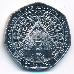 Гибралтар, 50 пенсов (2024 г.)