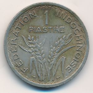 French Indo China, 1 piastre, 1946–1947