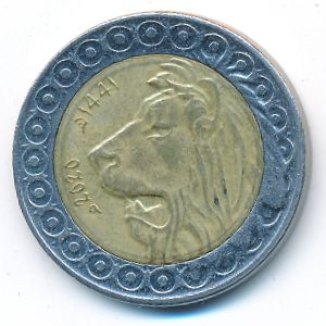 Алжир, 20 динаров (2020 г.)