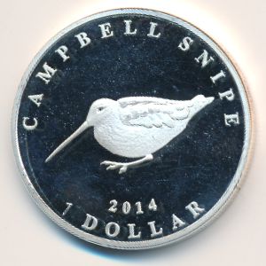 Остров Кэмпбелл., 1 доллар (2014 г.)