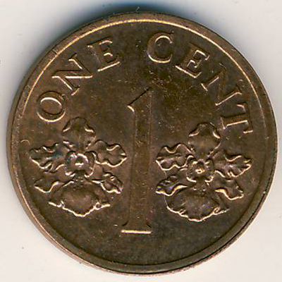 Singapore, 1 cent, 1986–1990