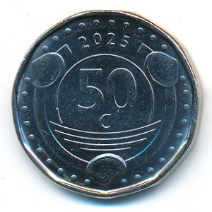Синт-Мартен, 50 центов (2025 г.)