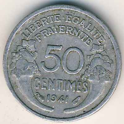 Франция, 50 сентим (1941–1947 г.)