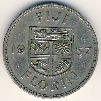 Fiji, 1 florin, 1957–1965