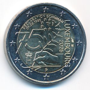 Люксембург, 2 евро (2025 г.)
