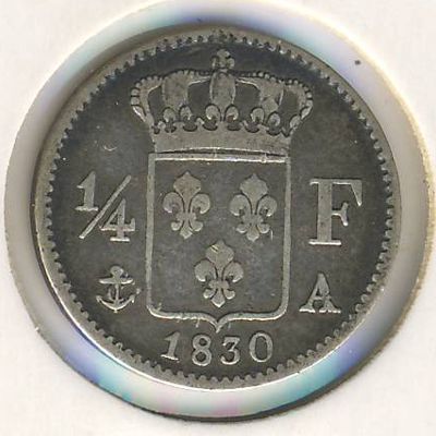 Франция, 1/4 франка (1825–1830 г.)