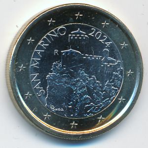 Сан-Марино, 1 евро (2024 г.)