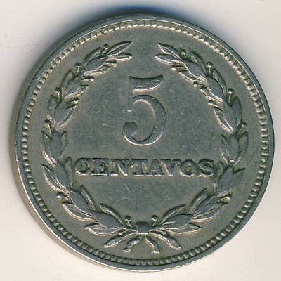El Salvador, 5 centavos, 1939–1974