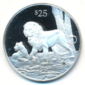 Виргинские острова, 25 долларов (1993 г.)