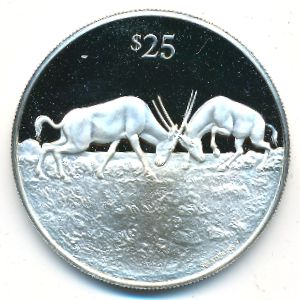 Виргинские острова, 25 долларов (1993 г.)