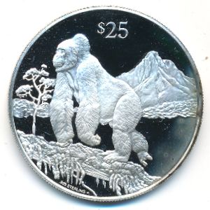 Виргинские острова, 25 долларов (1993 г.)