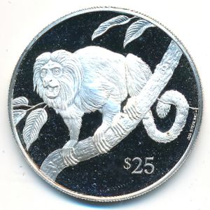 Виргинские острова, 25 долларов (1993 г.)