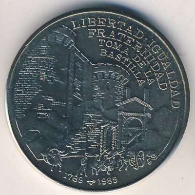 Cuba, 1 peso, 1989