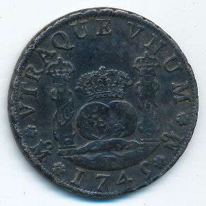 Мексика, 4 реала (1745 г.)