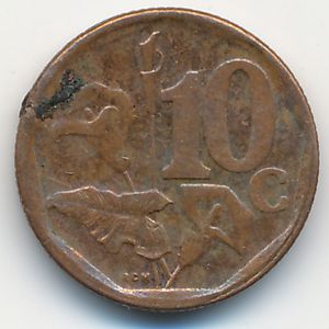 South Africa, 10 центов, 
