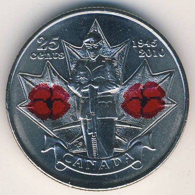 Canada, 25 cents, 2010