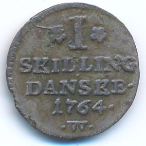 Дания, 1 скиллинг (1764 г.)