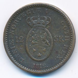 Denmark, 12 скиллингов, 