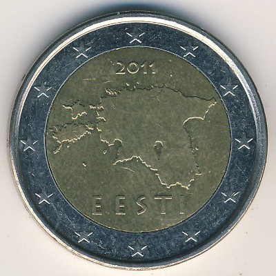 Estonia, 2 euro, 2011