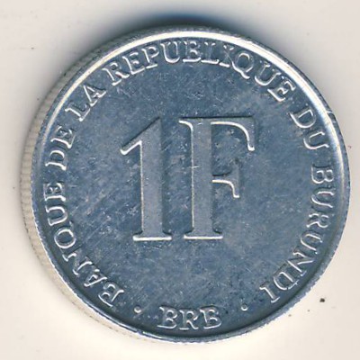 Burundi, 1 franc, 1976–2003