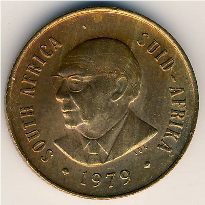 South Africa, 2 cents, 1979
